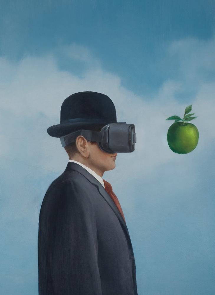 Robert Hunt, illustration, virtual reality, Saatchi and Saatchi, magritte