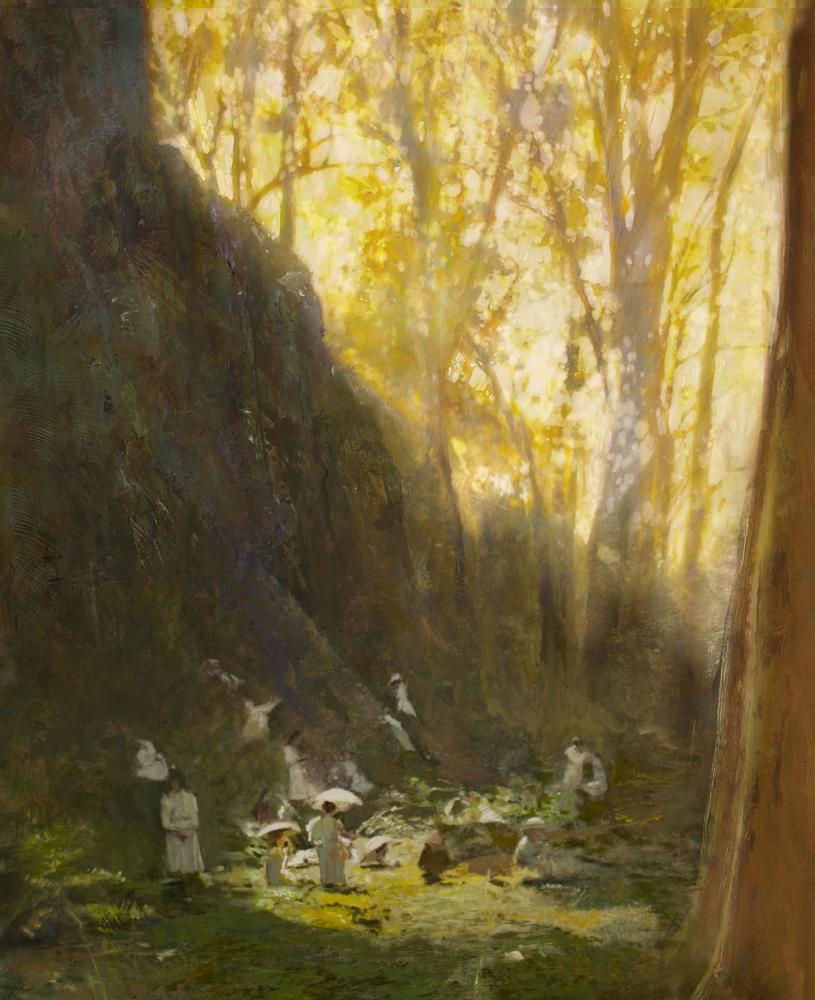 Robert hunt, painting , Picnic at Hanging Rock