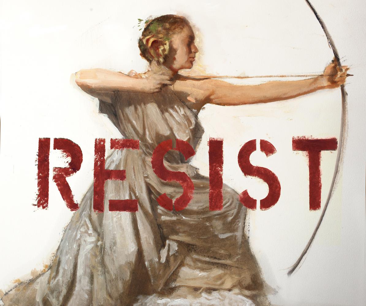 Resistance, robert hunt, protest art, poster, resist